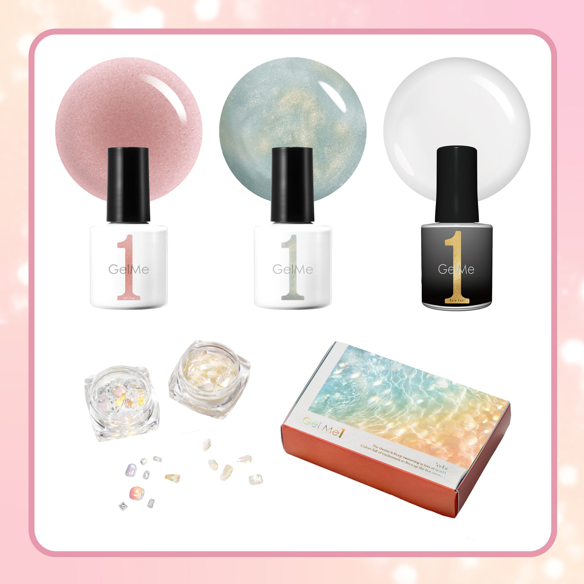 Gel Me 1 Summer Recommended Color + Nail Parts Set, 10ml