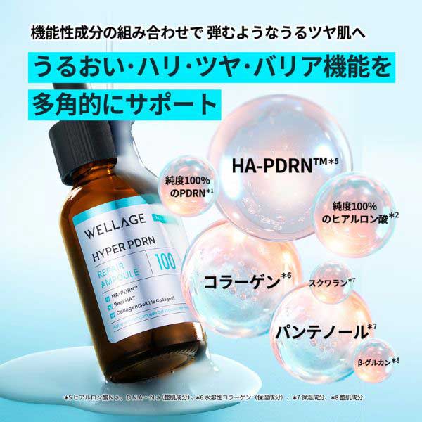 WELLAGE Repair Serum + PEP Serum Mask Set, 30ml