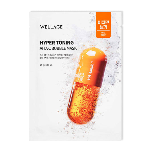 WELLAGE Hyper Tone Vita C Bubble Jet Mask, 25g