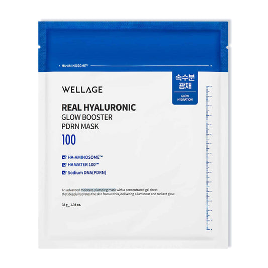 WELLAGE Real Hyaluronic Glow Booster PDRN Mask, 38g