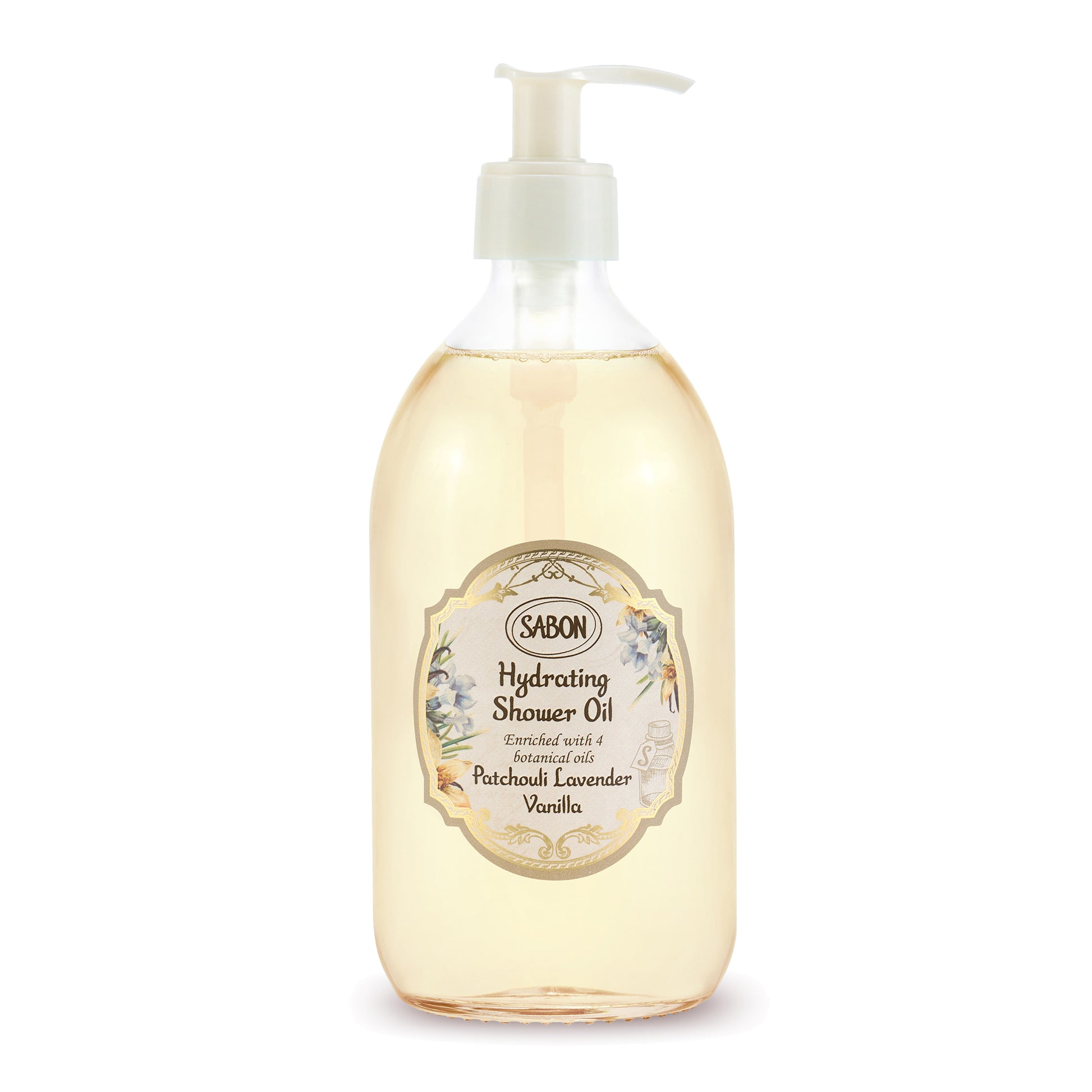 SABON Hydrating Shower Oil (Patchouli Lavender Vanilla), 500ml