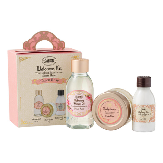 SABON Welcome Kit (Green Rose), 100ml, 60g, 50ml