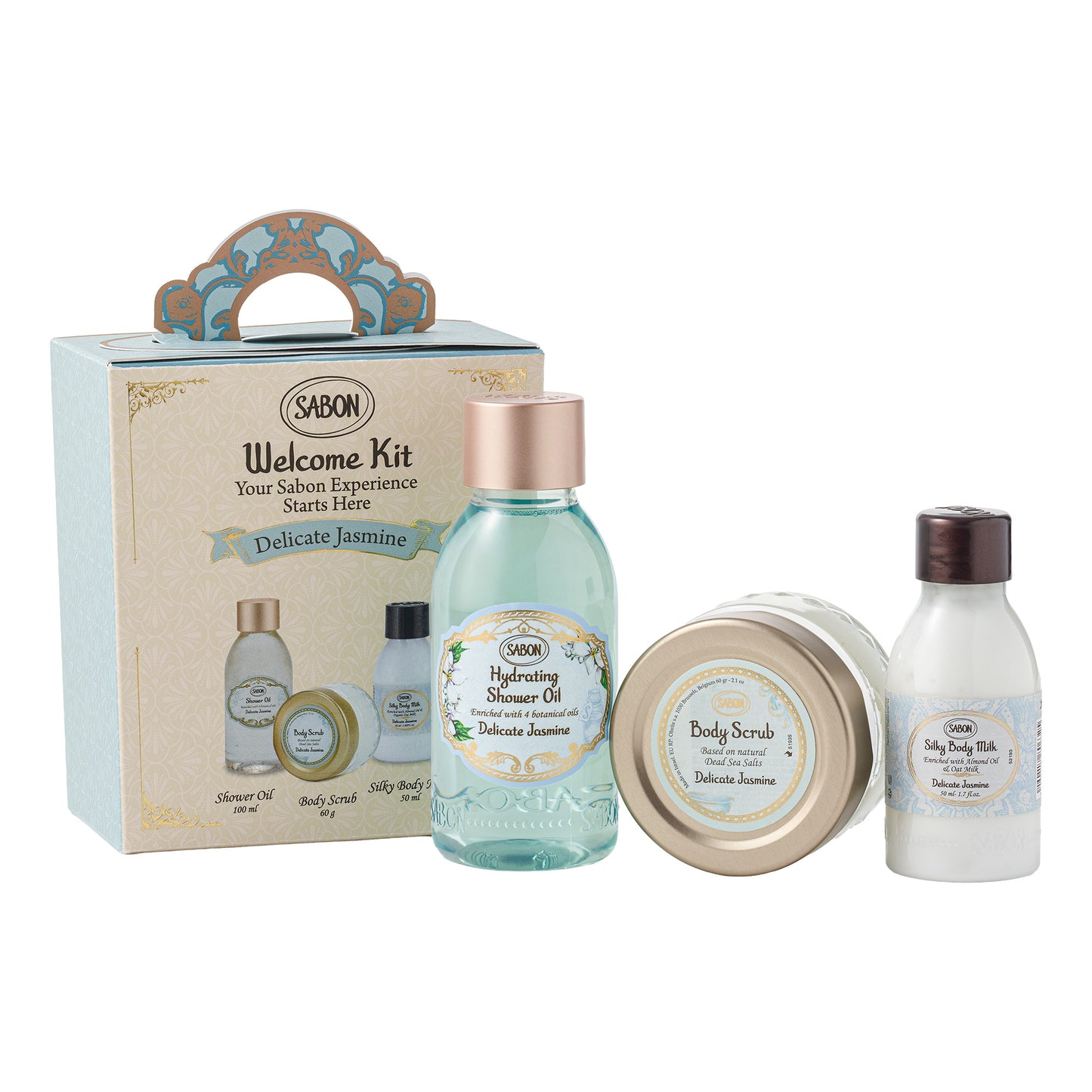 SABON Welcome Kit (Delicate Jasmine), 100ml, 60g, 50ml