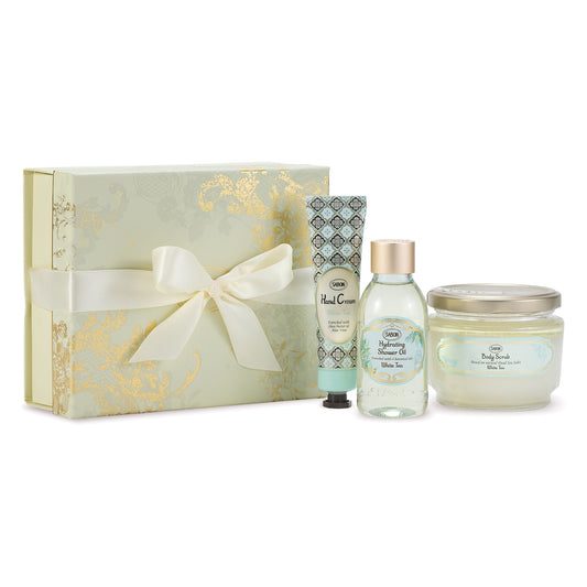 SABON Sweet Body Kit (White Tea), 320g, 30g, 100ml, 1 piece, 1 piece