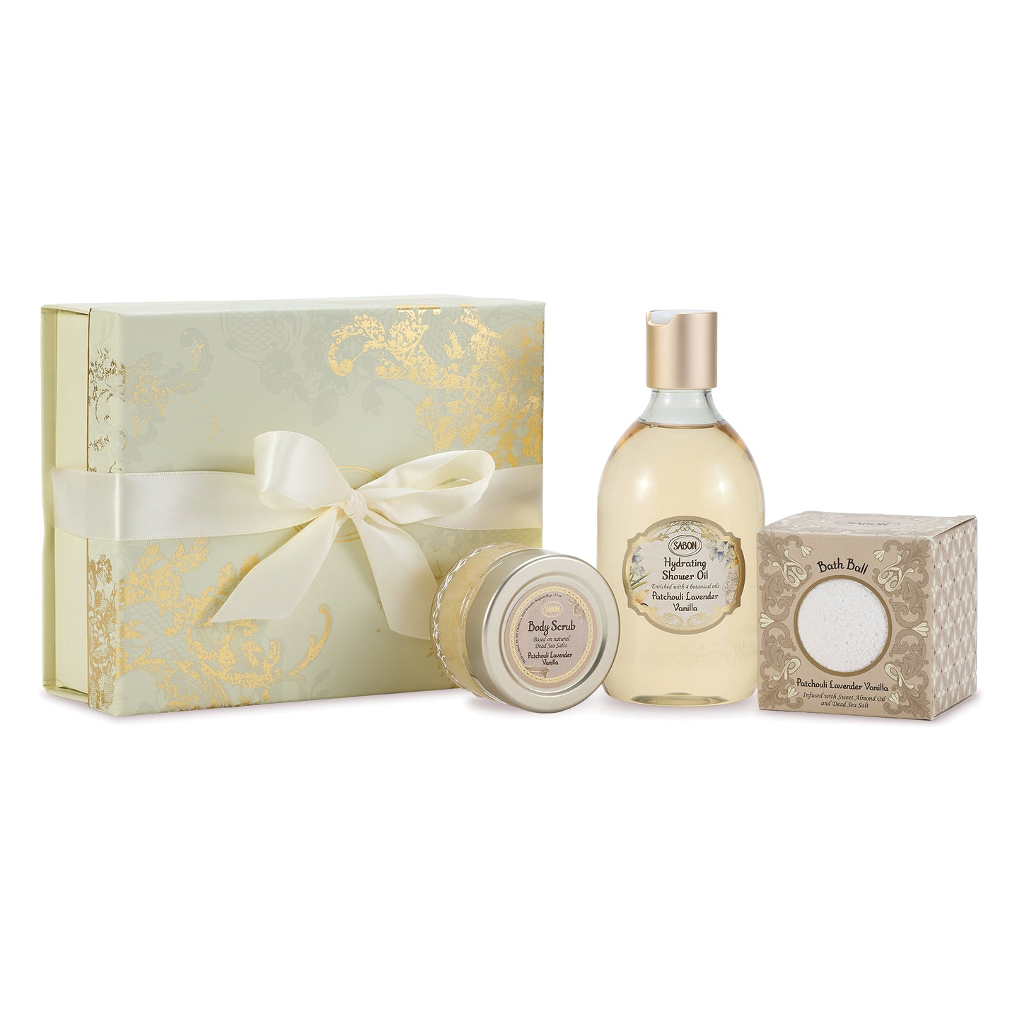SABON Sweet Bath Time Kit (Patchouli Lavender Vanilla), 300ml, 1 piece, 60g