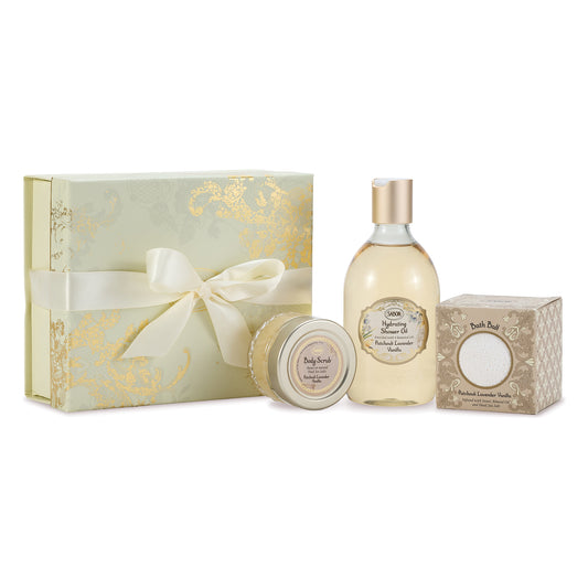 SABON Sweet Bath Time Kit (Patchouli Lavender Vanilla), 300ml, 1 piece, 60g