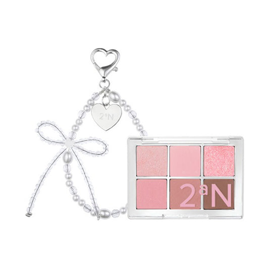 2aN Better Me Eye Palette & Ribbon Keyring Set (15 Strawberry Mochi)