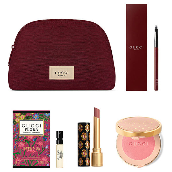 GUCCI BEAUTY Gucci Rouge de Beaute Brillant (Rose) & Blush Set Limited Edition