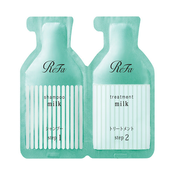 ReFa MILK PROTEIN SHAMPOO & TREATMENT STRAIGHT Pouch (Misty Savon Milk), 10ml, 10g