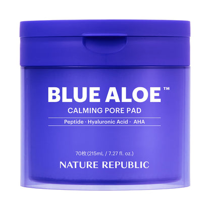 NATURE REPUBLIC Blue Aloe Pore Pad, 70 sheets