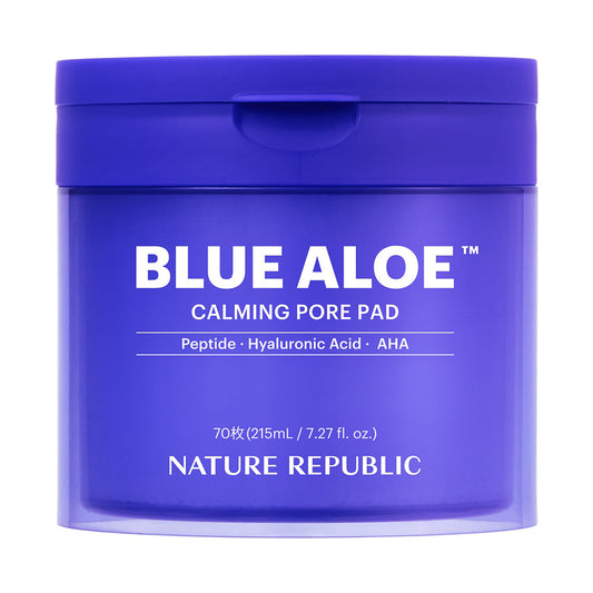 NATURE REPUBLIC Blue Aloe Pore Pad, 70 sheets
