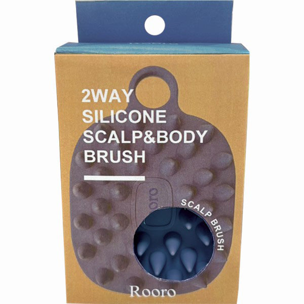Rooro Silicone 2-Way Scalp & Body Brush Compact, 61g