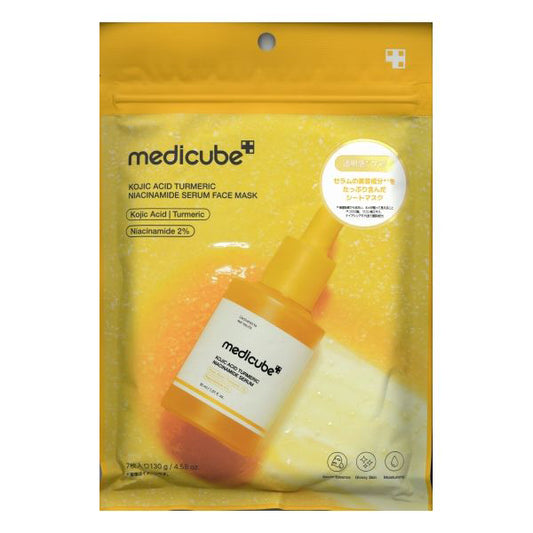 medicube Kojic Acid Vita Niacin Serum Face Mask, 7 sheets