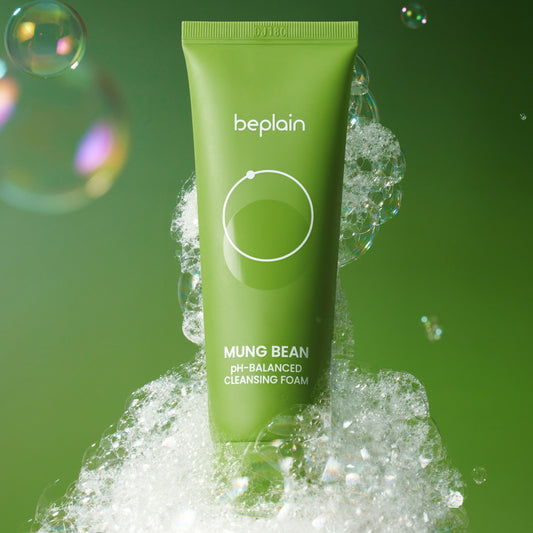 beplain Mung Bean Cleansing Foam Special Set Limited Edition, 80ml x 2, 1.5ml x 3, 8.5g x 3