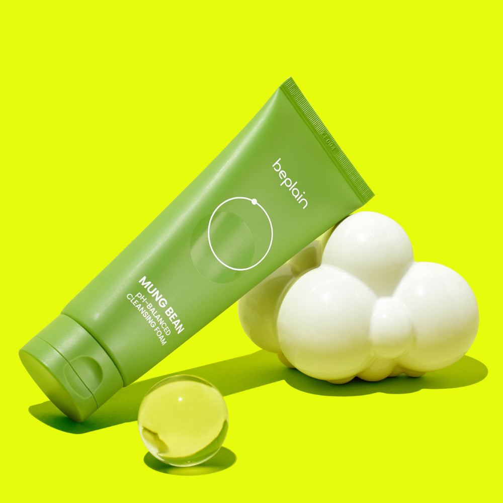 beplain Mung Bean Cleansing Foam Special Set Limited Edition, 80ml x 2, 1.5ml x 3, 8.5g x 3