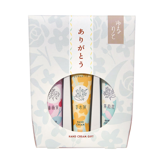 Kinmokusei Hand Cream Gift Set (Rose Hip, Osmanthus, Jasmine), 15ml×3