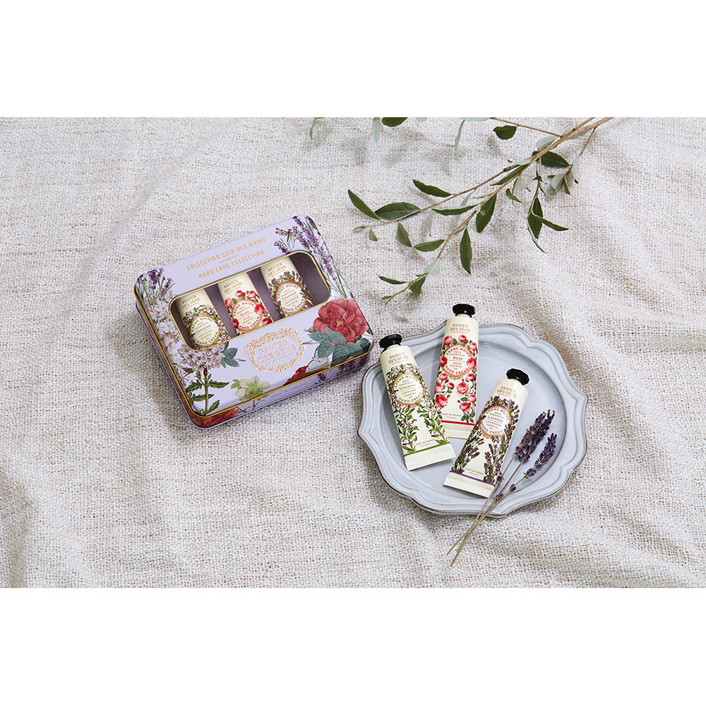 PANIER DES SENS Essentials Hand Care Gift Set (Verbena, Rose, Lavender), 30ml × 3