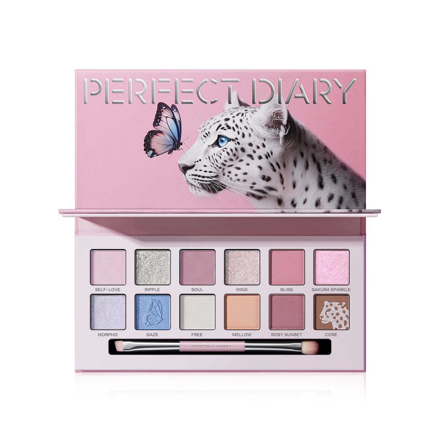 Perfect Diary Explorer 12-Color Animal Eyeshadow Palette (24 Sakura Butterfly)