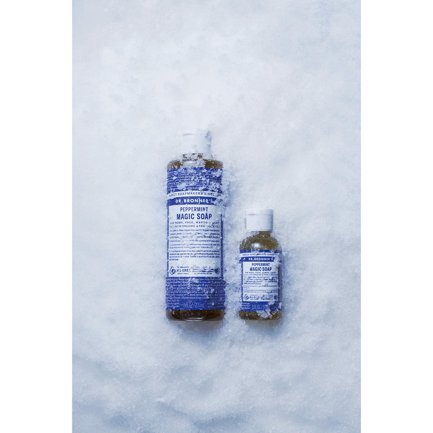 Dr. Bronner’s Magic Soap Peppermint Set 2026 Limited Edition (Refreshing Mint Scent), 237ml, 59ml