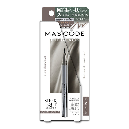 MASCODE Three Liquid Eyeliner (GR01 Jewel Greige Black)