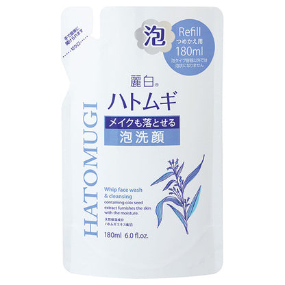 Reihaku Hatomugi Makeup Removing Foaming Wash Refill, 180ml