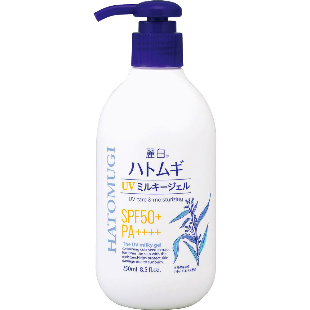 Reihaku Hatomugi UV Milky Gel Pump, 250ml