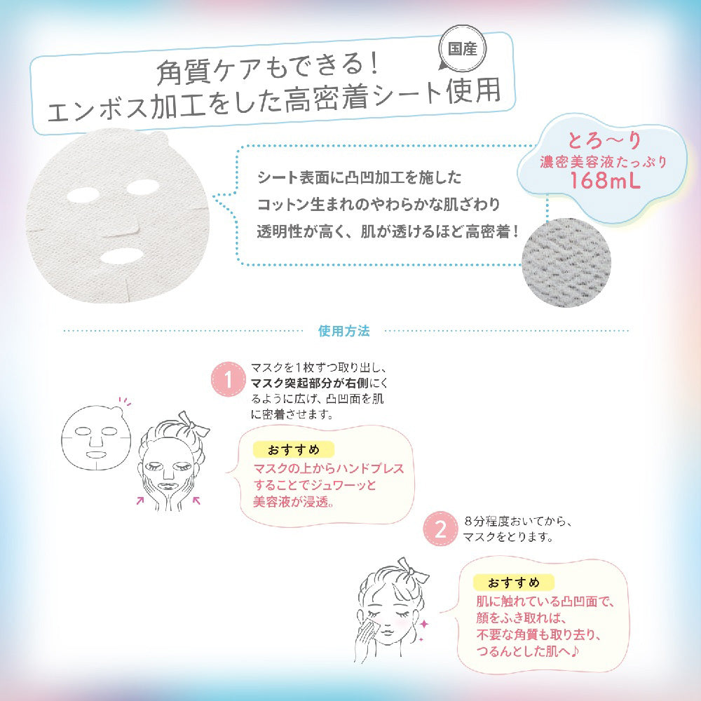 CLEAR TURN Uruuru BOMB Cool Mask, 7 Sheets