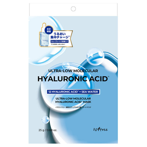 ISNTREE Ultra Low Molecular Hyaluronic Acid Sheet Mask, 25g x 3 Sheets