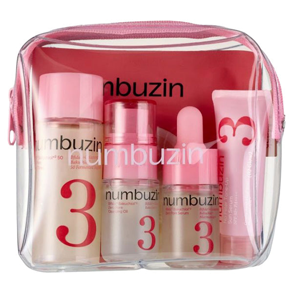 numbuzin No.3 Smooth Skin Trial Kit SPF50+ PA++++, 30ml, 10ml, 10ml, 10ml