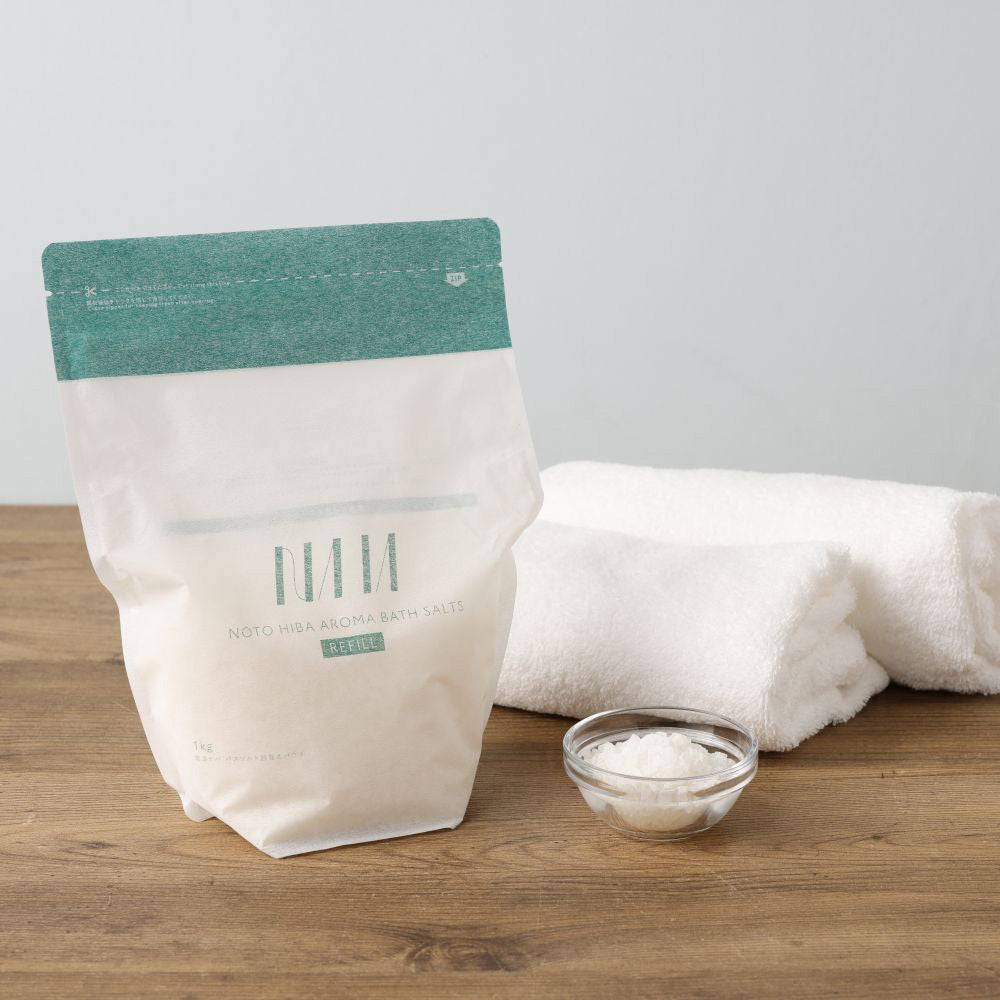 NAIA Noto Hiba Bath Salt Refill (Satoyama Satoumi), 1000g