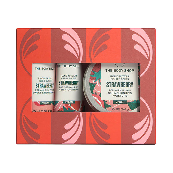 THE BODY SHOP Mini Body Care Box (Strawberry), 60ml + 50ml + 30ml