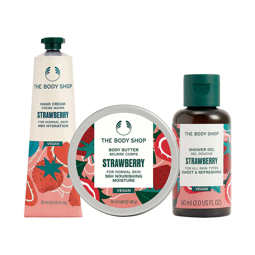 THE BODY SHOP Mini Body Care Box (Strawberry), 60ml + 50ml + 30ml