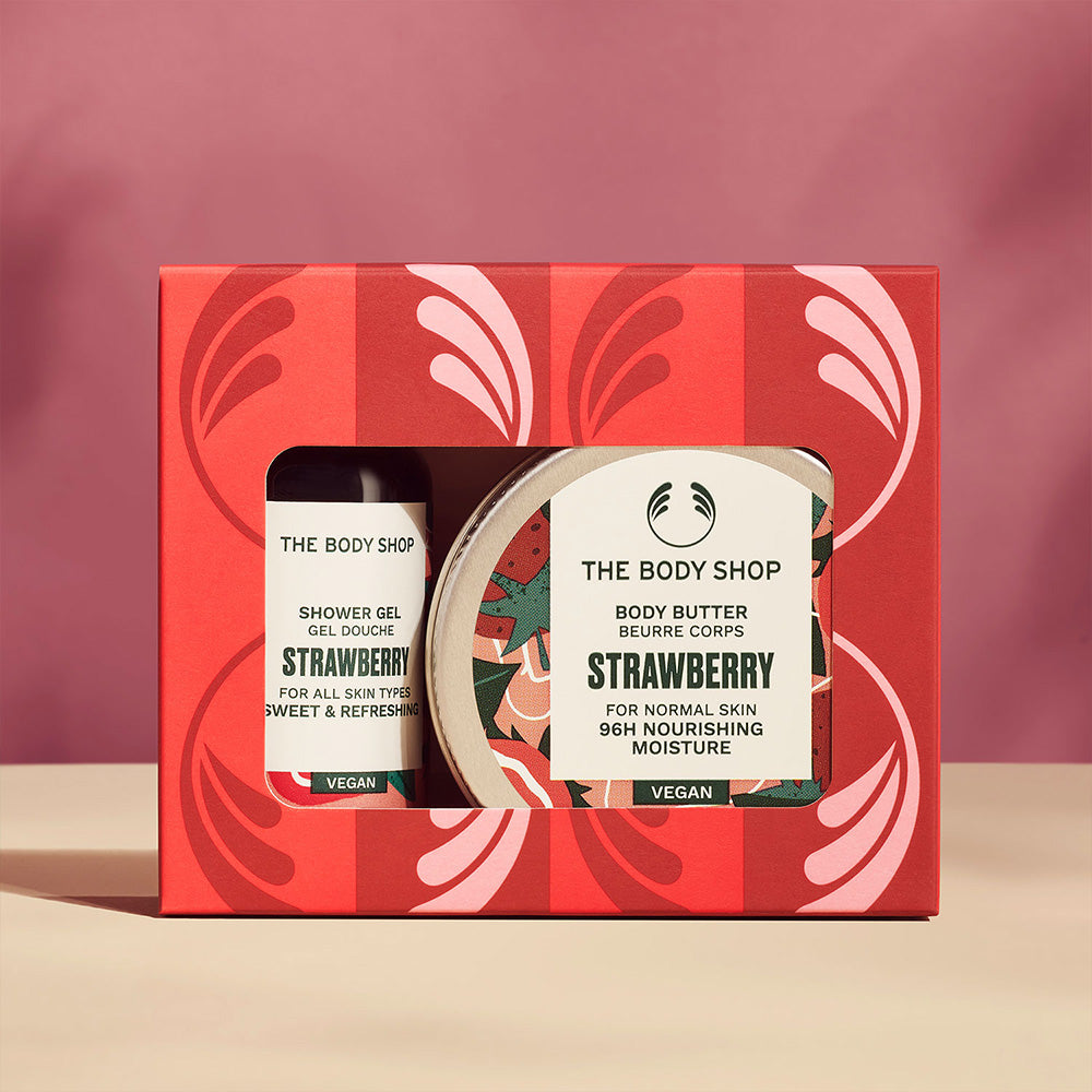THE BODY SHOP Mini Body Care Gift (Strawberry), 60ml + 50ml