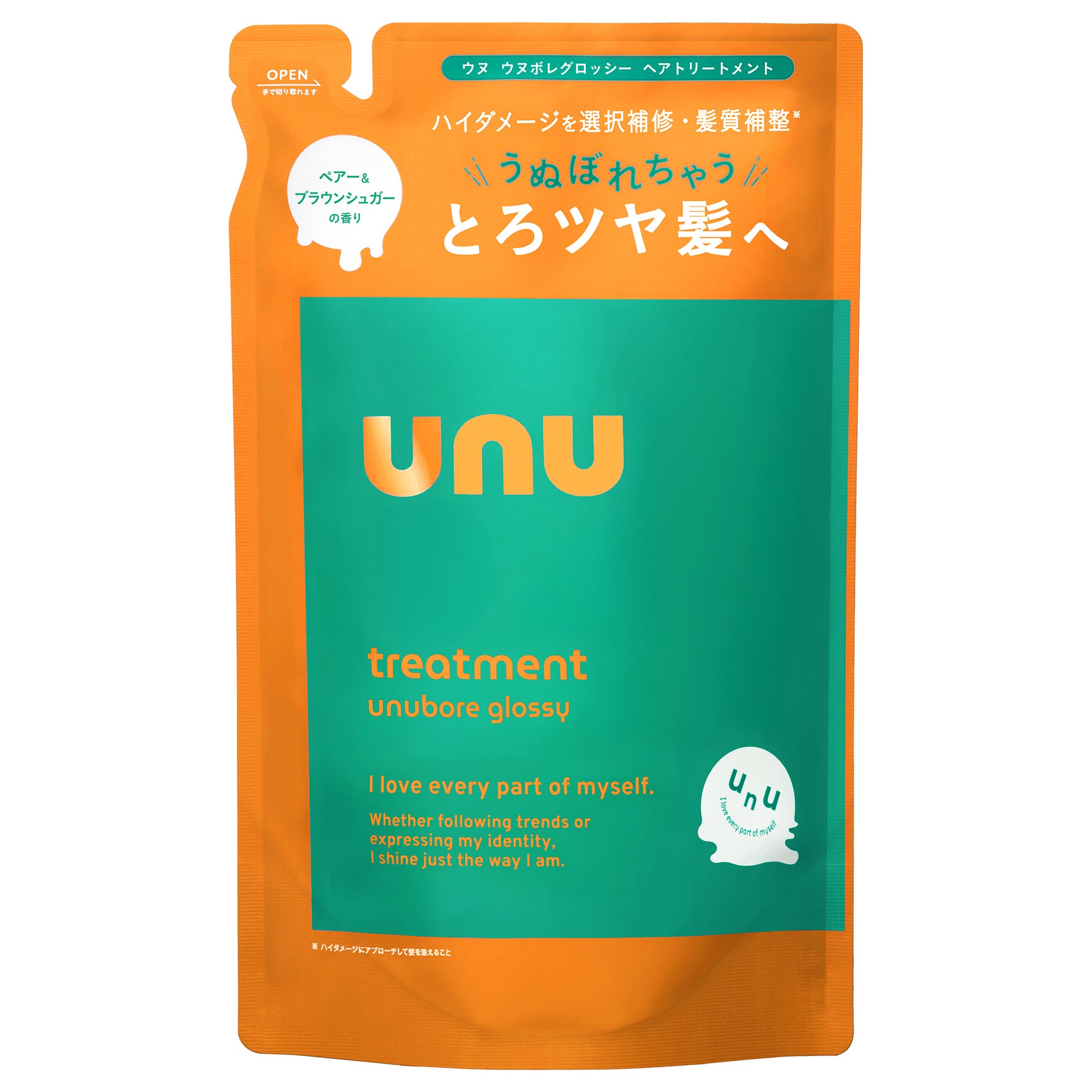 unu Unubore Glossy Hair Treatment Refill (Pear & Brown Sugar), 380g