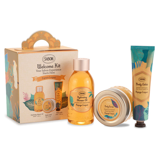 SABON Welcome Kit (Papaya Loco), 100ml, 60g, 30ml