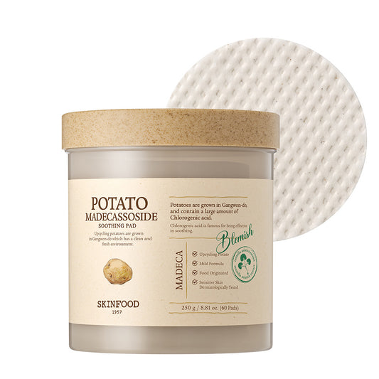 SKINFOOD Potato Madecassoside Soothing Pads, 250g (60 Sheets)