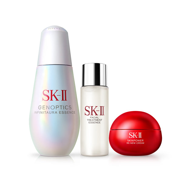 SK-II GenOptics Infinite Aura Essence Beautiful Skin Special Coffret, 75ml + 30ml + 15g