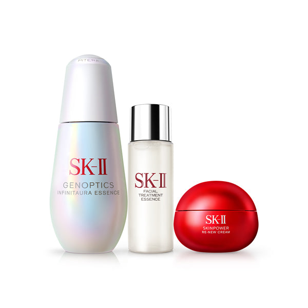SK-II GenOptics Infinite Aura Essence Coffret, 50ml + 30ml + 15g