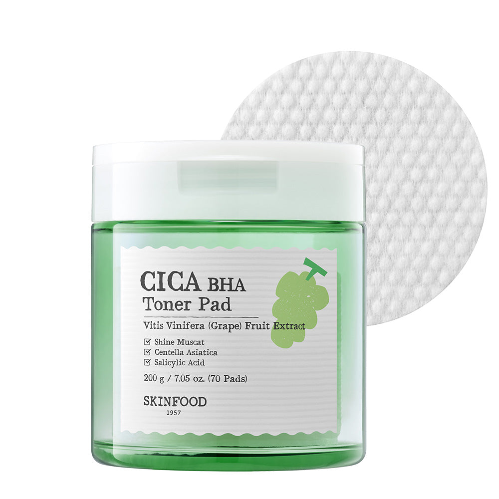 SKINFOOD Shine Muscat BHA Toner Pads, 200g (70 Sheets)