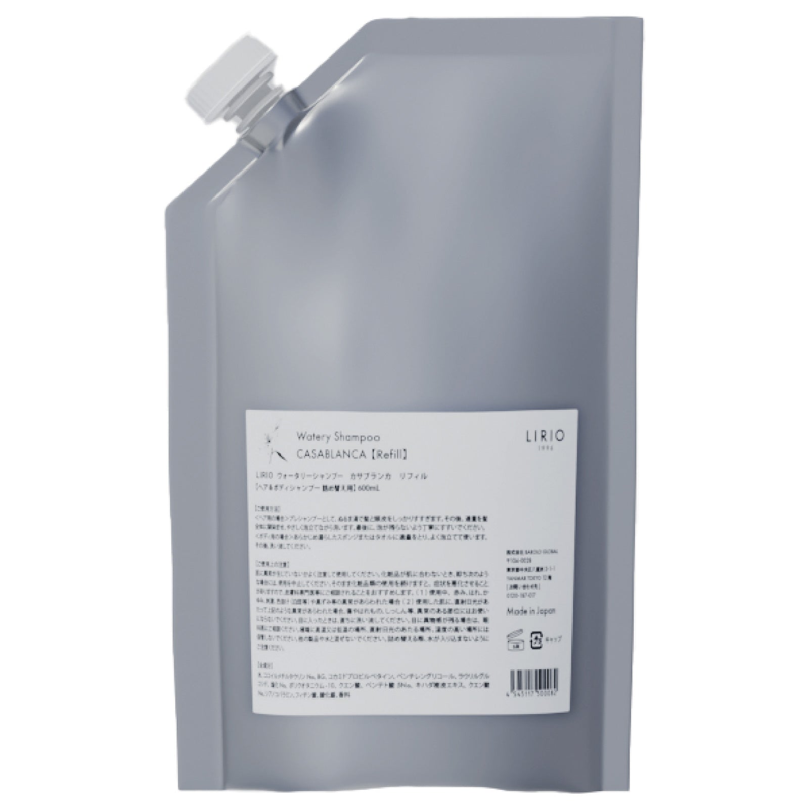 Lirio Watery Shampoo Casablanca Refill, 600ml
