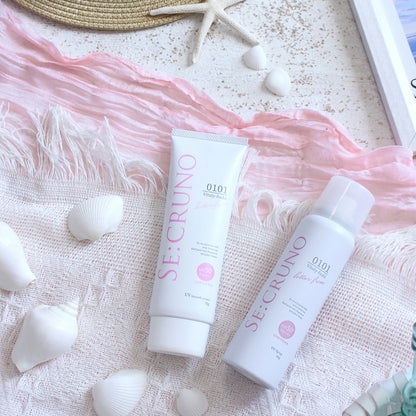 SE:CRUNO UV Gift Set 0101 Smooth Cream & UV Spray (White Lily & Savon), 70g + 60g