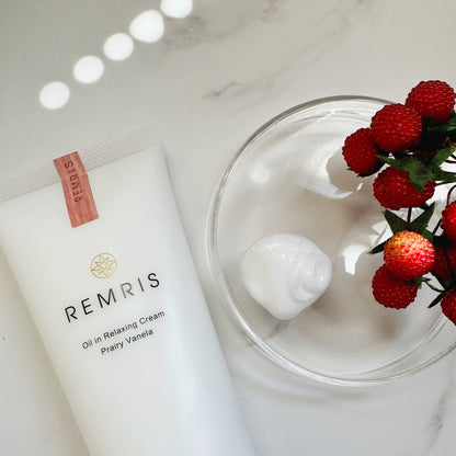 REMRIS Oil-In Relaxing Cream Prairie Vanilla (Floral Cotton), 150g
