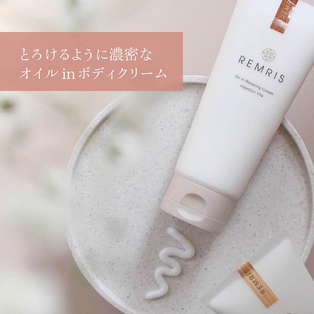 REMRIS Oil-In Relaxing Cream Prairie Vanilla (Floral Cotton), 150g