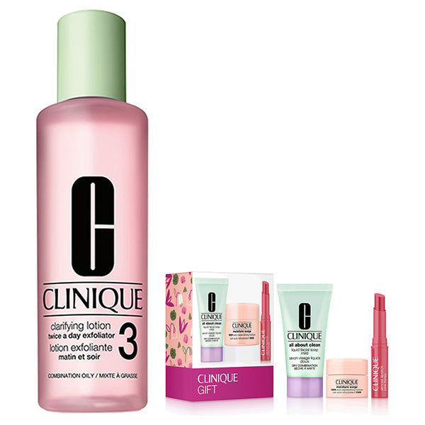 CLINIQUE Custom Clarifying Lotion Set (Clarifying Lotion 3 400ml), 400ml, 30ml, 5ml