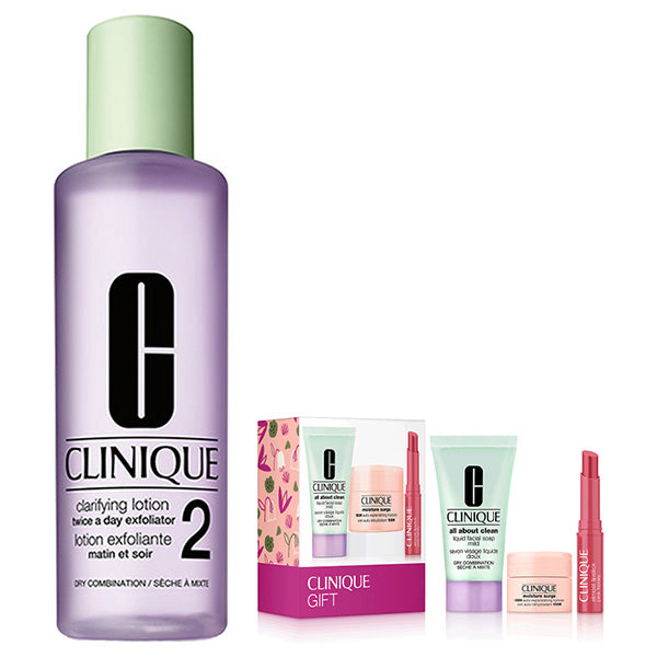 CLINIQUE Custom Clarifying Lotion Set (Clarifying Lotion 2 400ml), 400ml, 30ml, 5ml