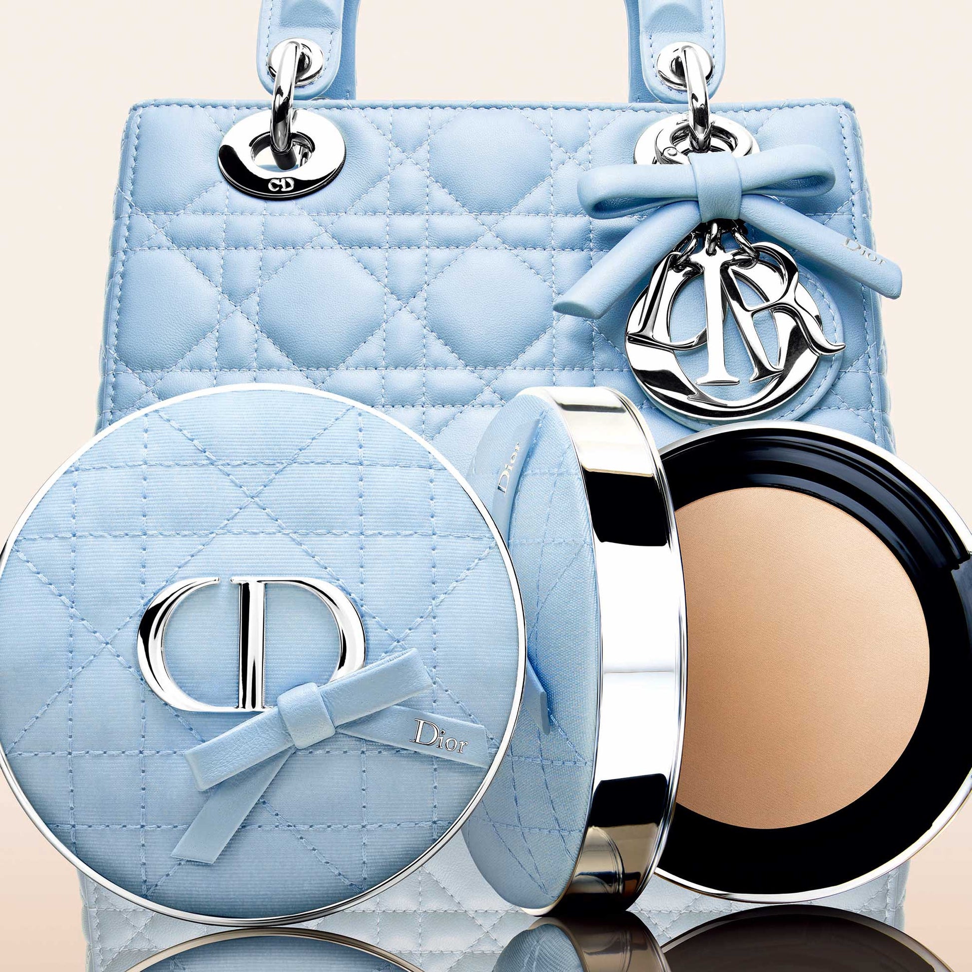 Dior Forever Cushion Case (Blue Bow)