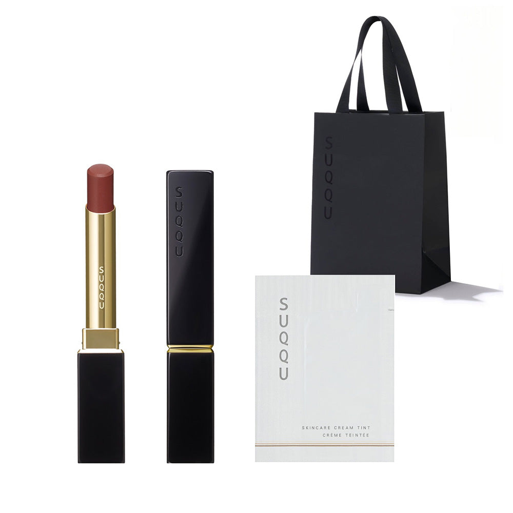 SUQQU Velvet Fit Lipstick with Skincare Cream Tint Sample SPF38 (09 Shousai)