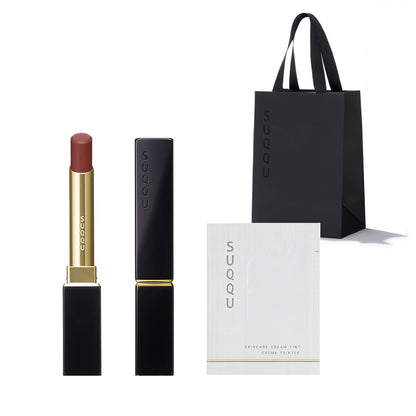 SUQQU Velvet Fit Lipstick with Skincare Cream Tint Sample SPF38 (09 Shousai)