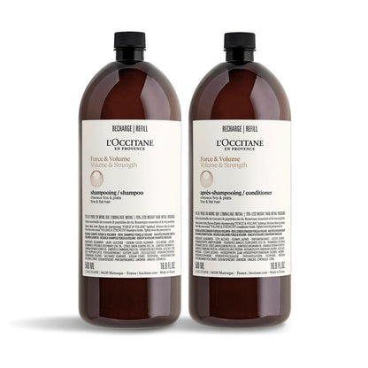 L’OCCITANE Volume & Strength Eco Combo Refill, 500ml