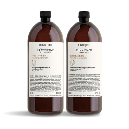 L’OCCITANE Volume & Strength Eco Combo Refill, 500ml